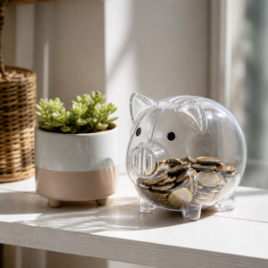 How to Teach Kids and Grandkids to Save (With a Clear Piggy Bank)
