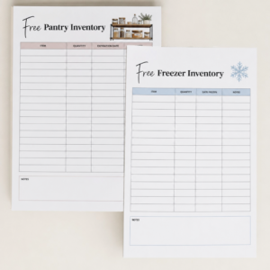 Free Pantry and Freezer Inventory Printable